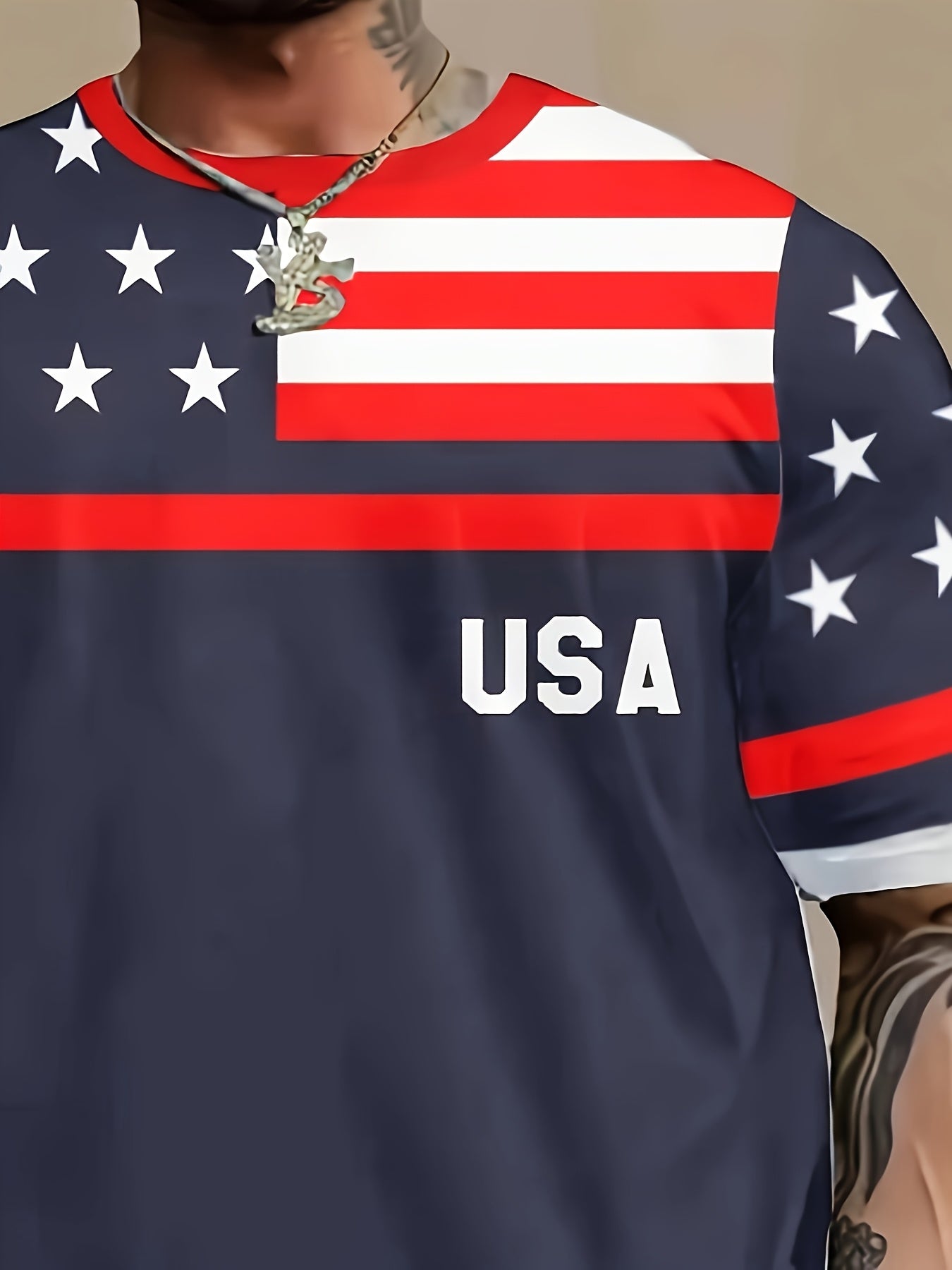 Men's Summer Vacation Round Neck Set 206