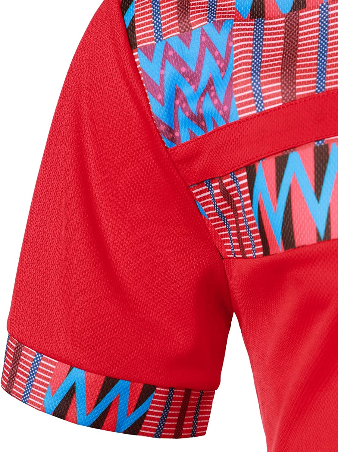 Men's Printed Colorblock T-Shirt and Shorts Set 026