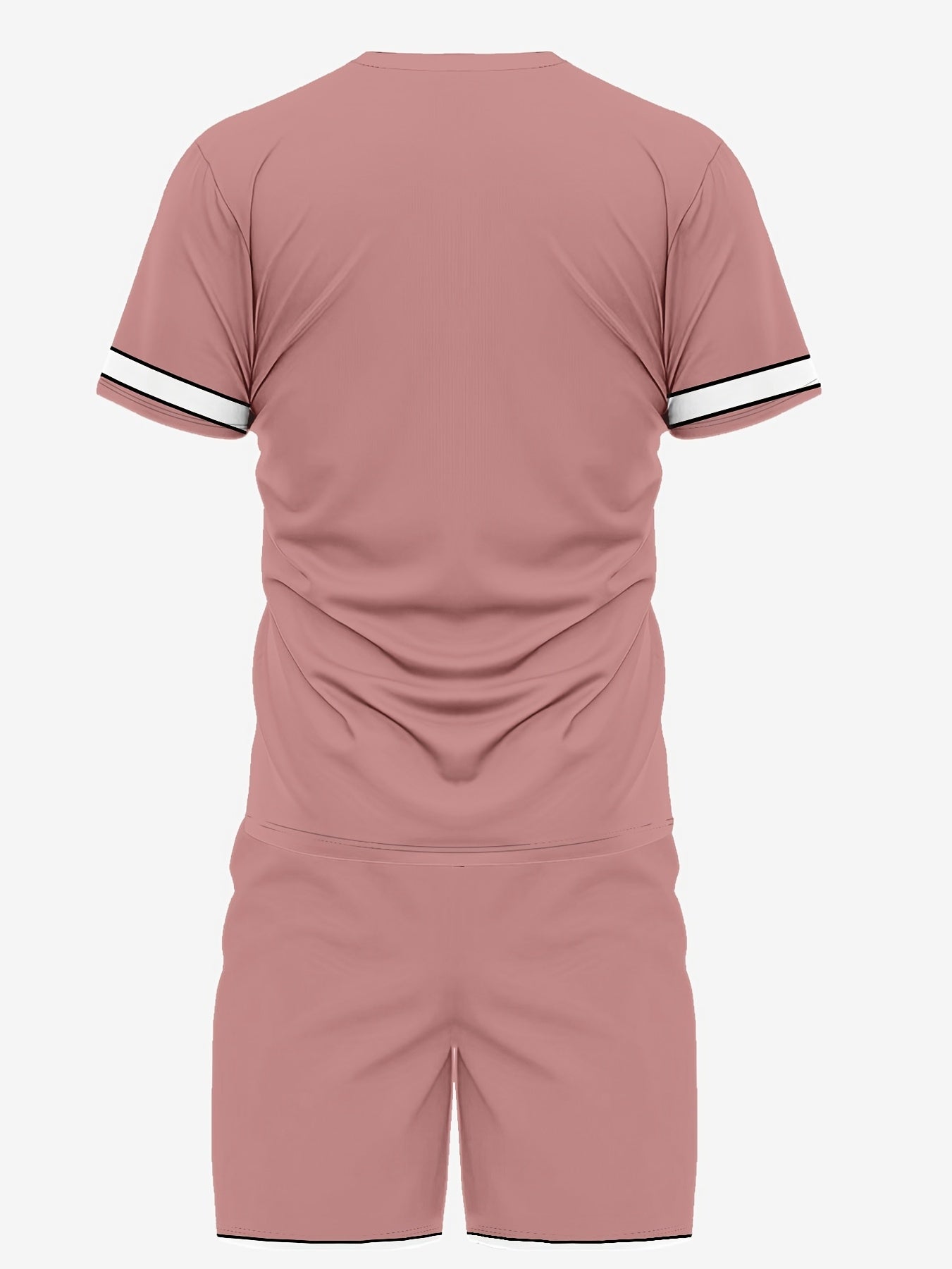 Men's Colorblock Summer Round Neck Set 104