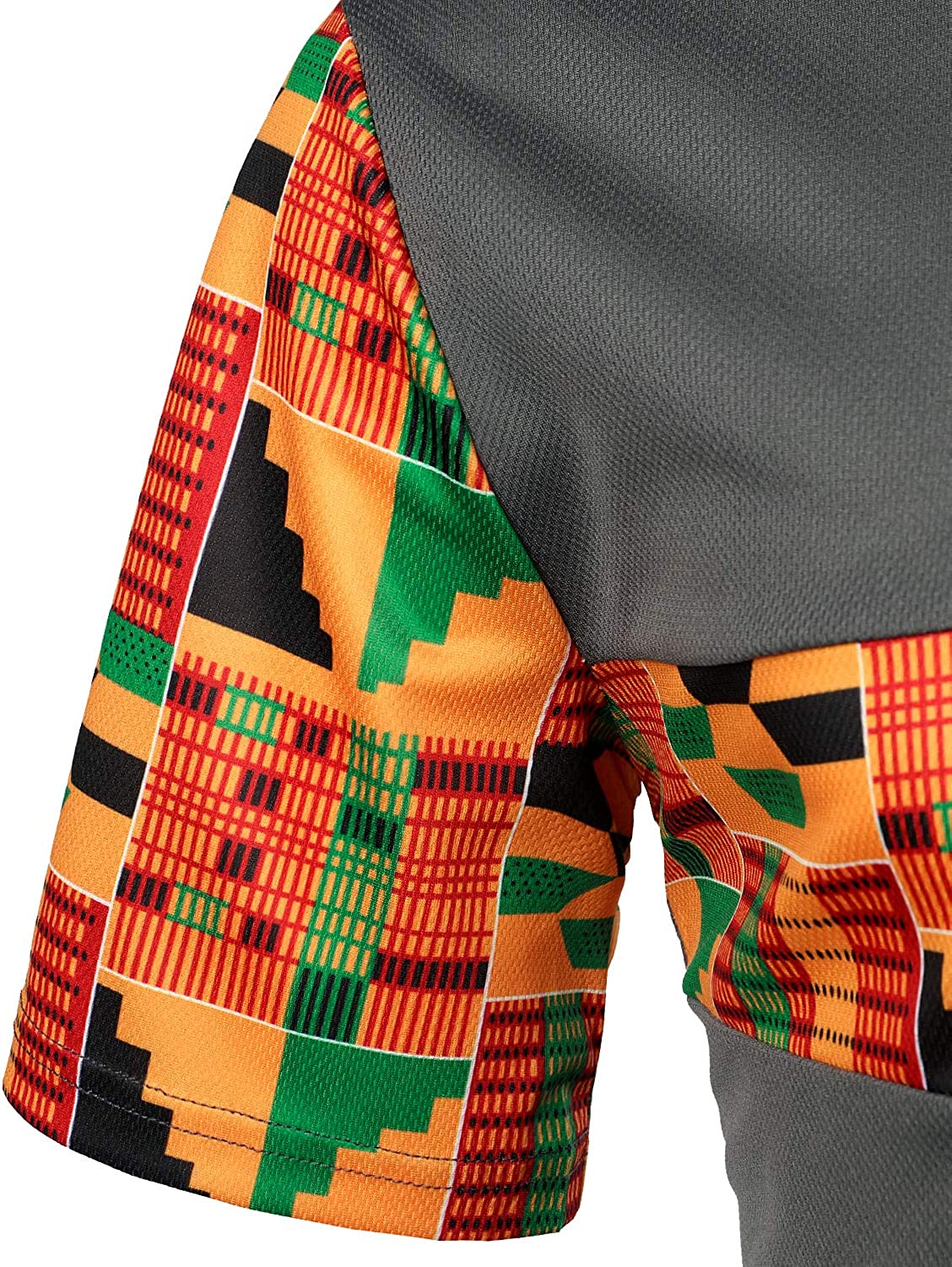 Men's Printed Colorblock T-Shirt and Shorts Set 020