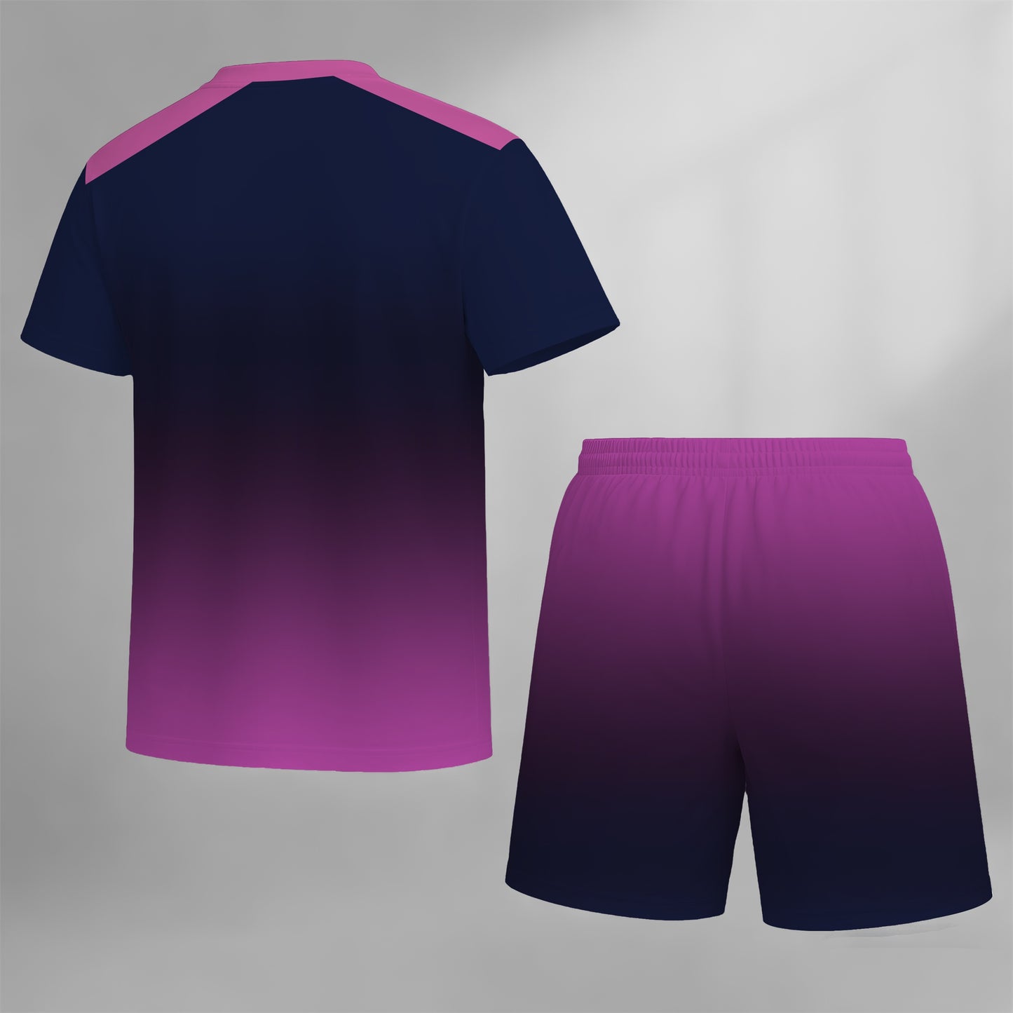 Men’s Gradient 2 Piece Shorts Set, Short Sleeve Crew Neck T Shirt and Drawstring Shorts Matching Outfit, Lightweight Breathable Casual Summer Set for Streetwear, Vacation, Travel, Gym, Outdoor Activities, and Daily Wear