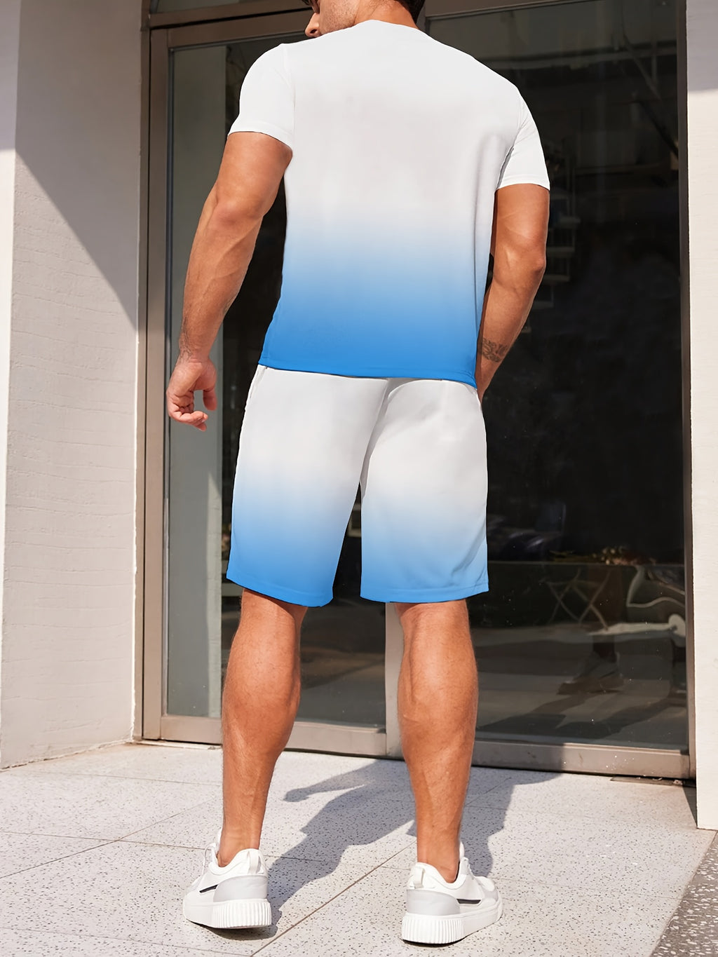 Men's Summer Vacation Round Neck Set 207