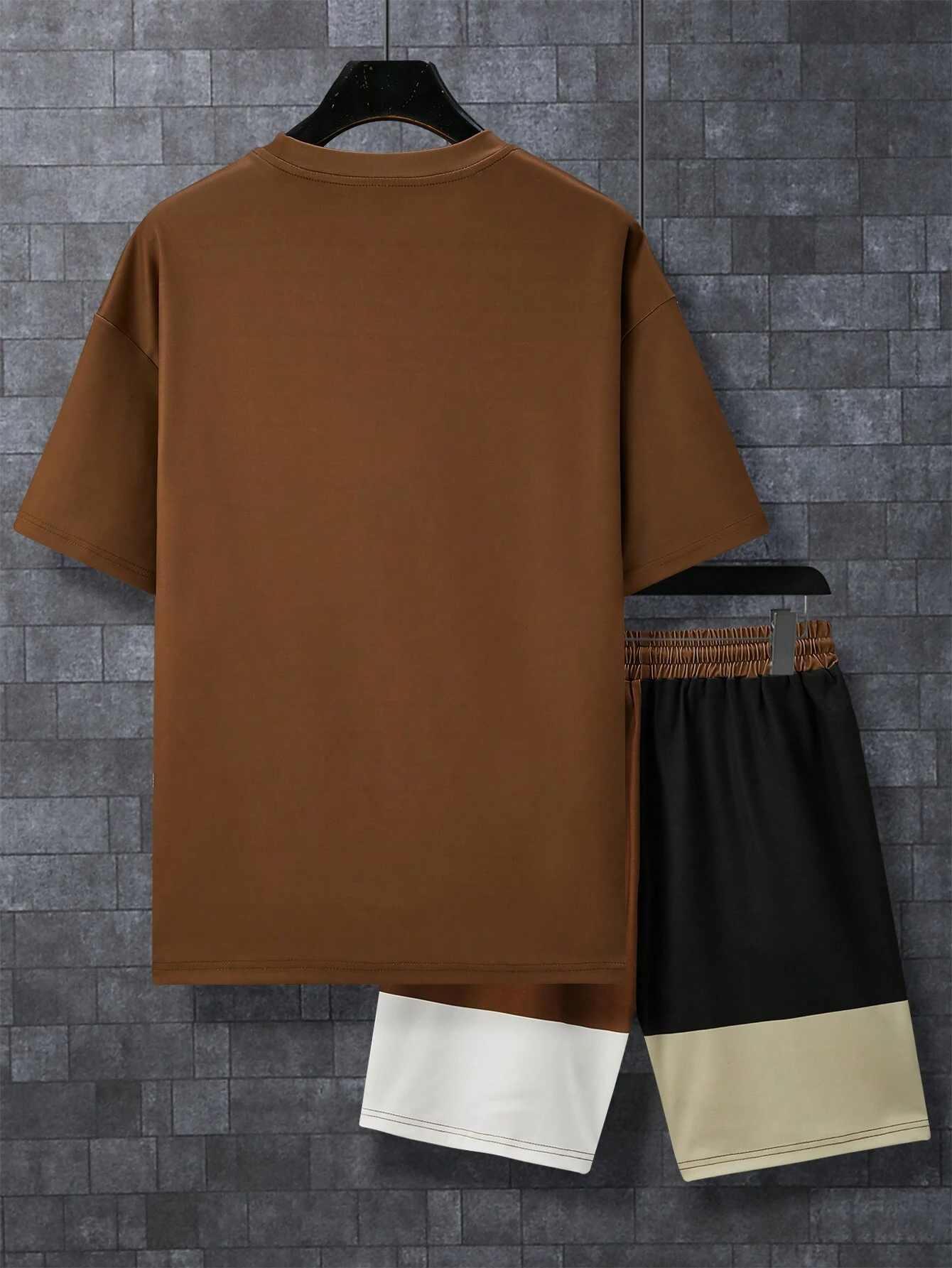 Men's Color Matching Casual Shorts Set 411