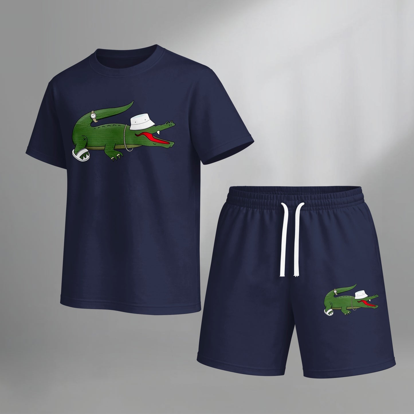 Men’s Casual Short Sleeve T Shirt and Shorts Set, Summer 2 Piece Outfit, Soft Breathable Matching Set with Drawstring Shorts for Beach, Outdoor Activities, Travel, Workout, and Everyday Style