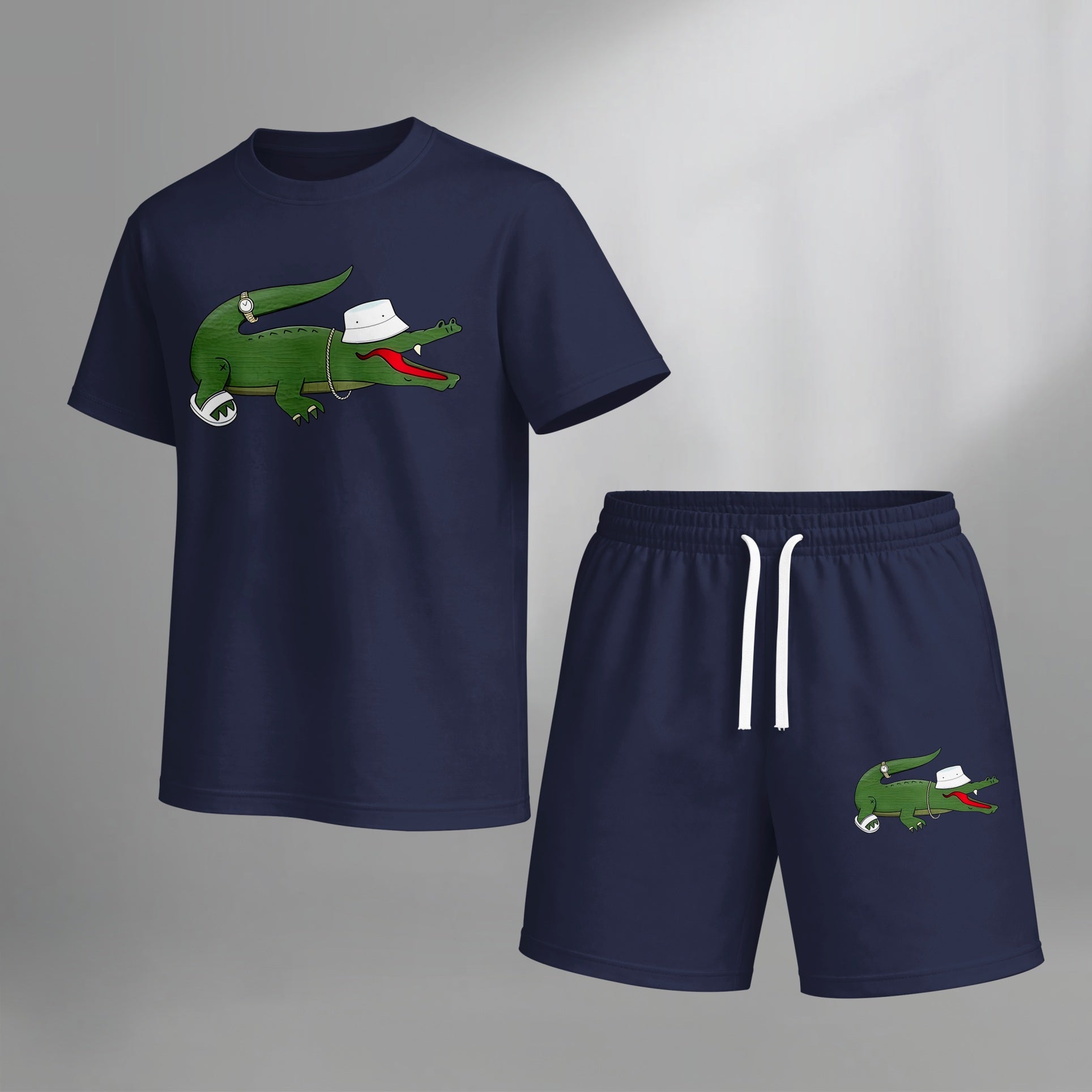 Men’s Casual Short Sleeve T Shirt and Shorts Set, Summer 2 Piece Outfit, Soft Breathable Matching Set with Drawstring Shorts for Beach, Outdoor Activities, Travel, Workout, and Everyday Style