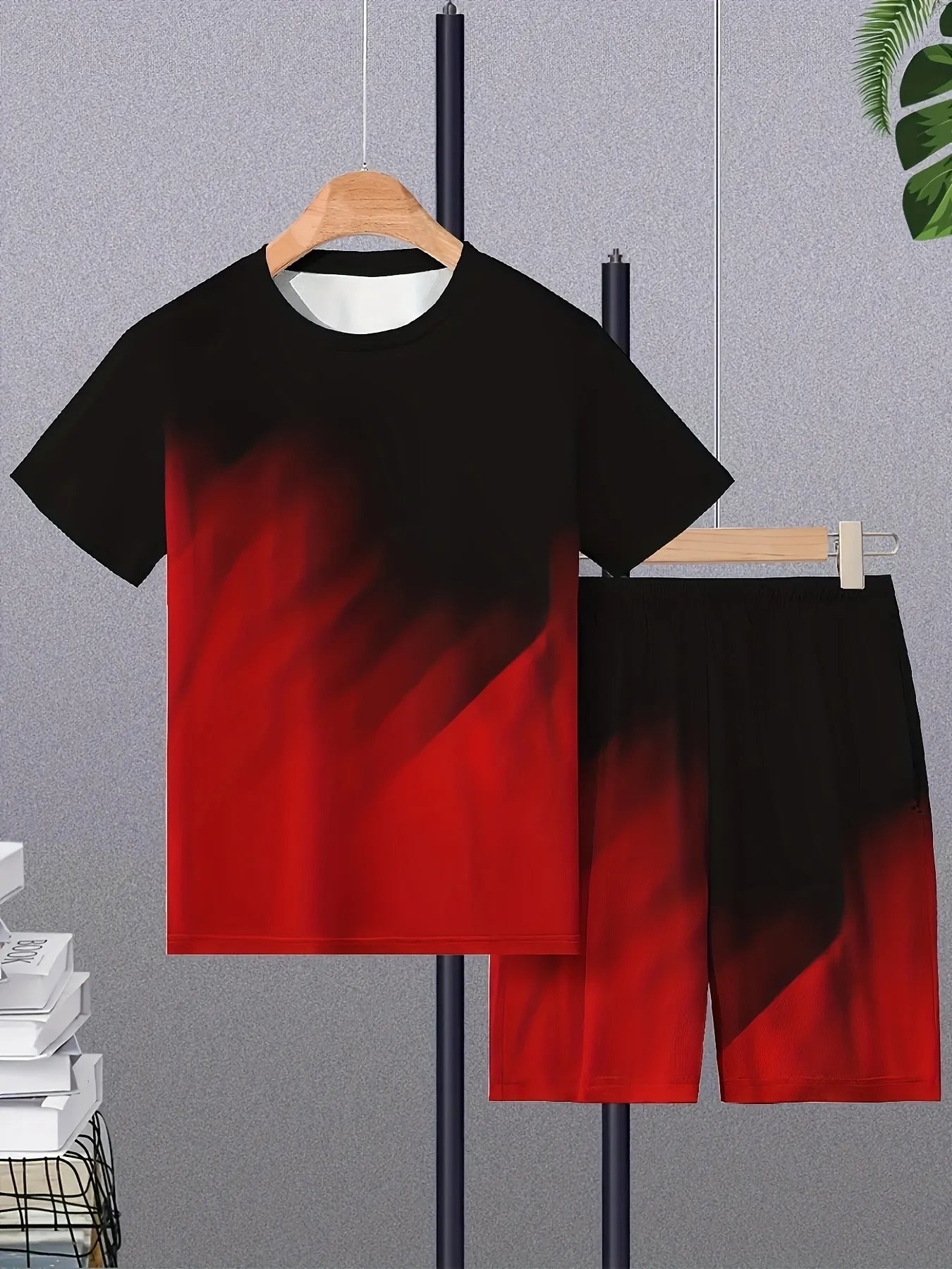 Men's Gradient Summer Round Neck Set 120