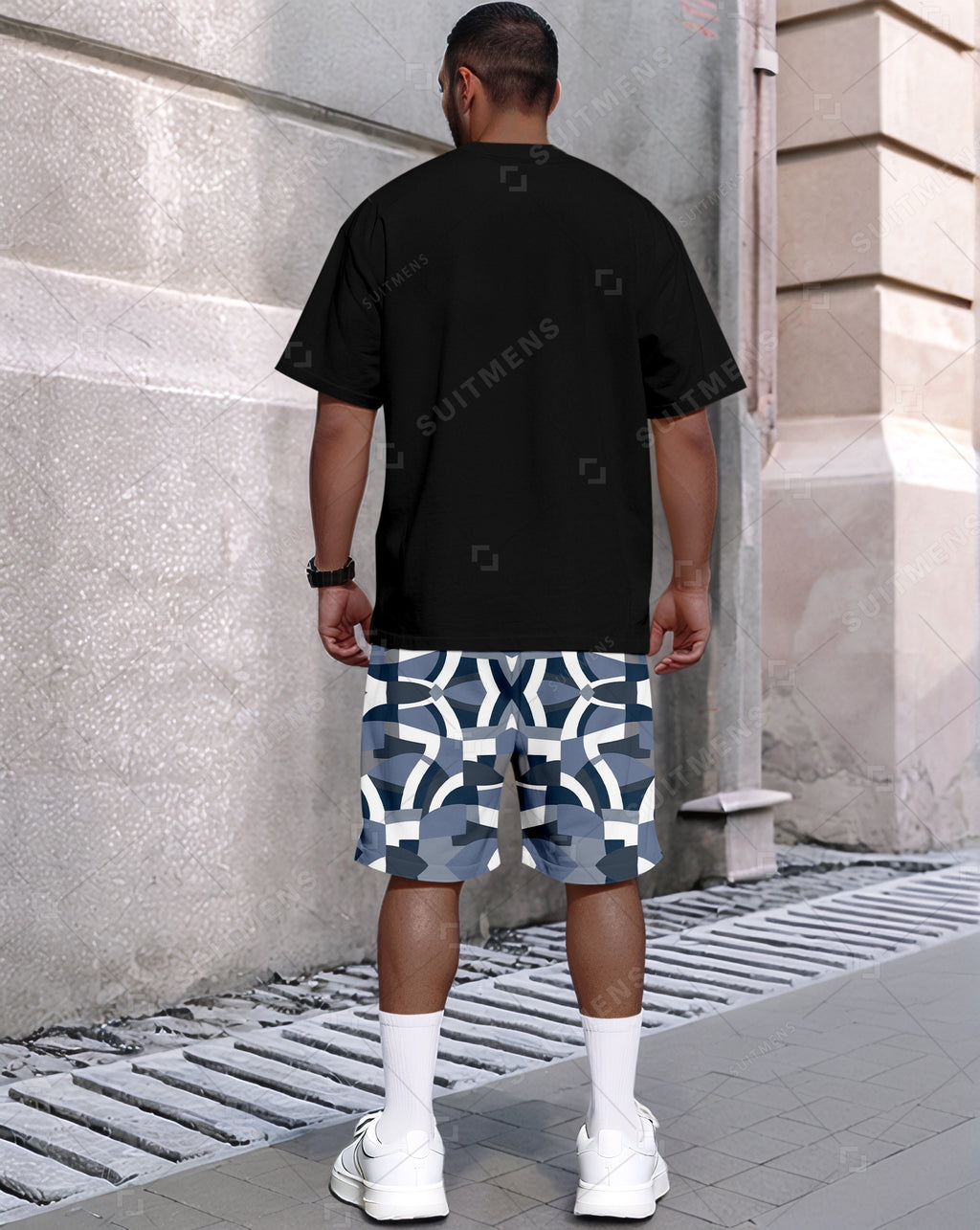 Men's Summer Leopard Print Round Neck Set 494