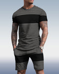 Men's spring and summer printed suit 037