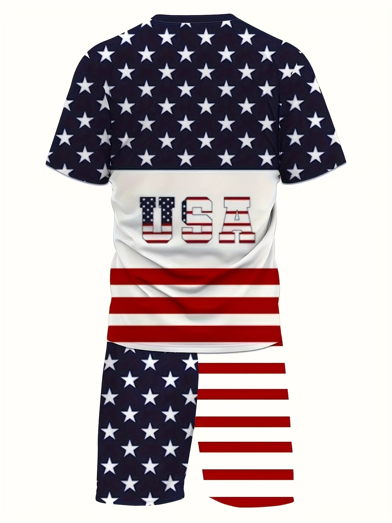 Men's Summer Vacation Round Neck Set 209