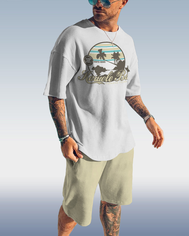 Suitmens Men's Holiday Print Shorts Set
