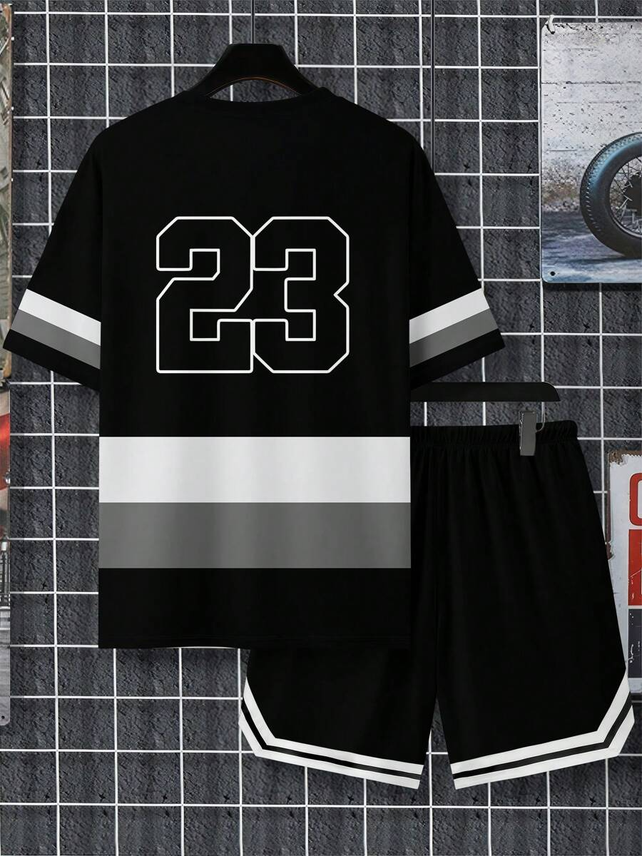 Men's Summer Sports Short Sleeve Set 001