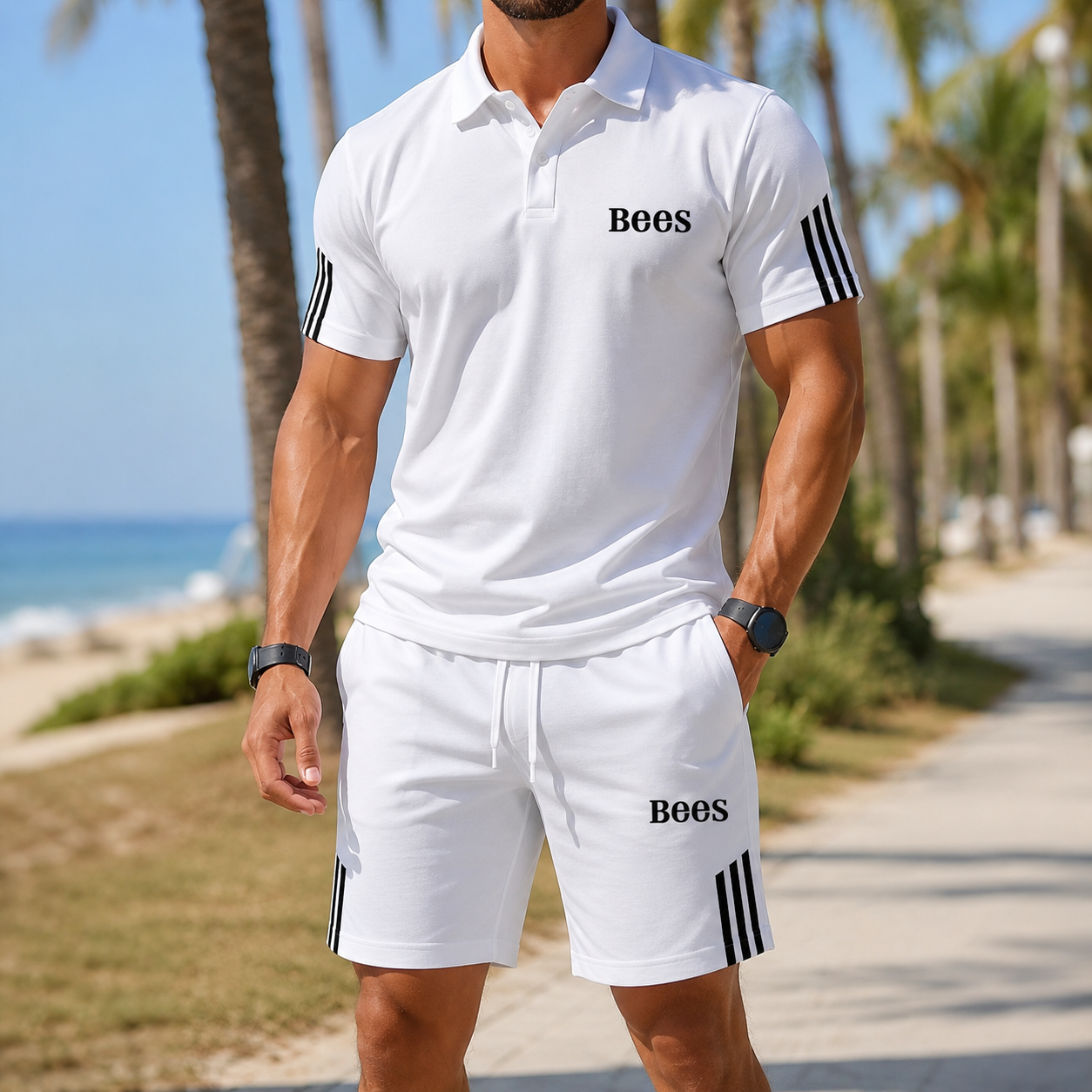 ⏰ Letzter Tag: 50% Rabatt! 🔥-Herren Sommer-Set mit Polo und Shorts