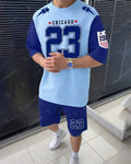 Men's Summer Sports Short Sleeve Set 012