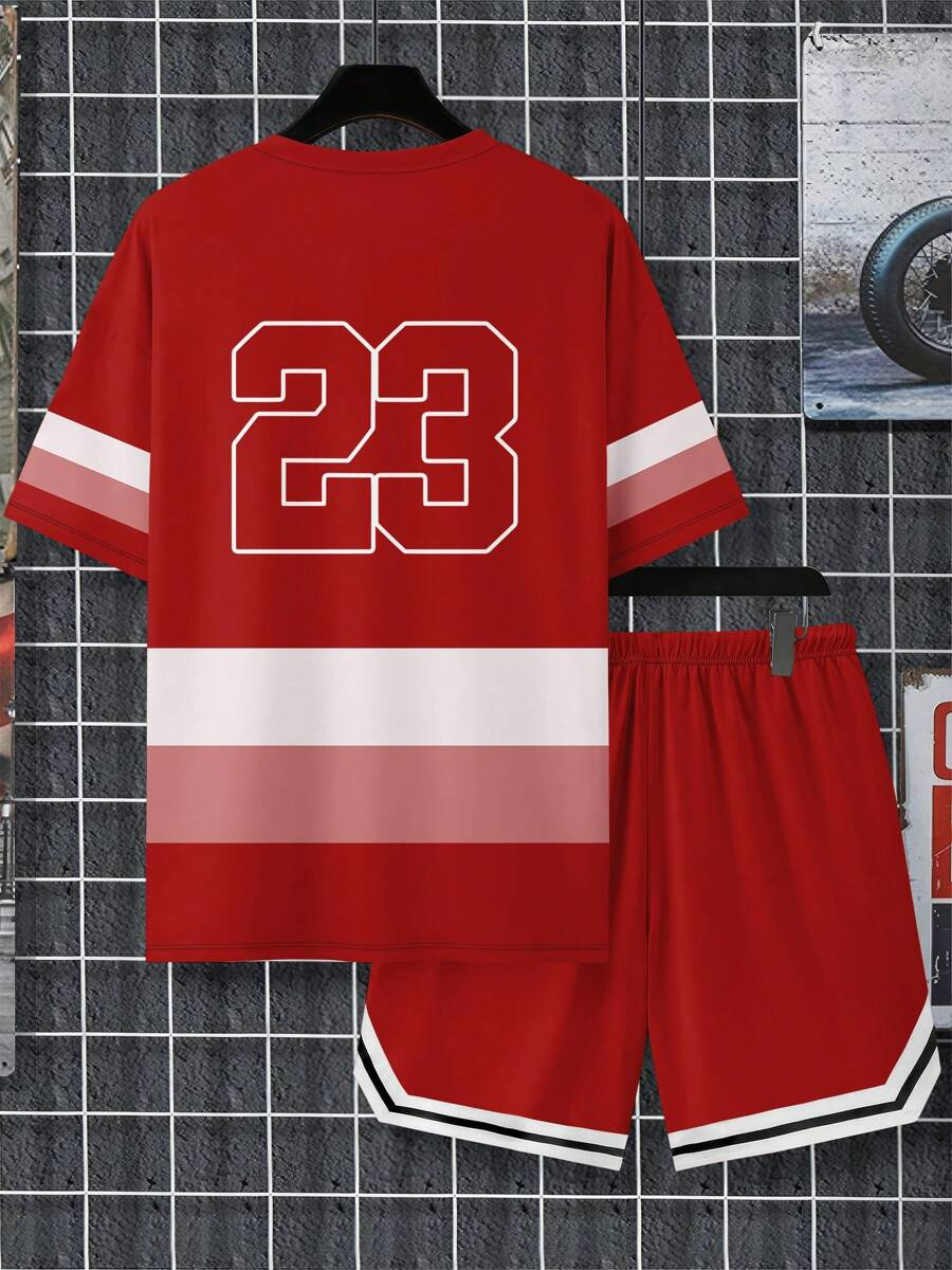 Men's Summer Sports Short Sleeve Set 002