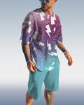 Suitmens Men's Holiday Print Shorts Set 002