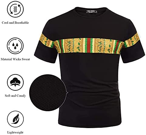 Men's Printed Colorblock T-Shirt and Shorts Set 031