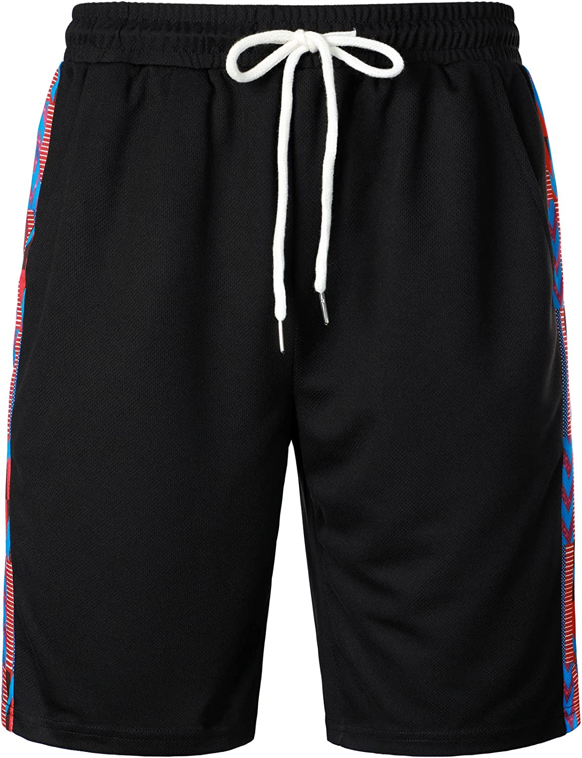 Men's Printed Colorblock T-Shirt and Shorts Set 019