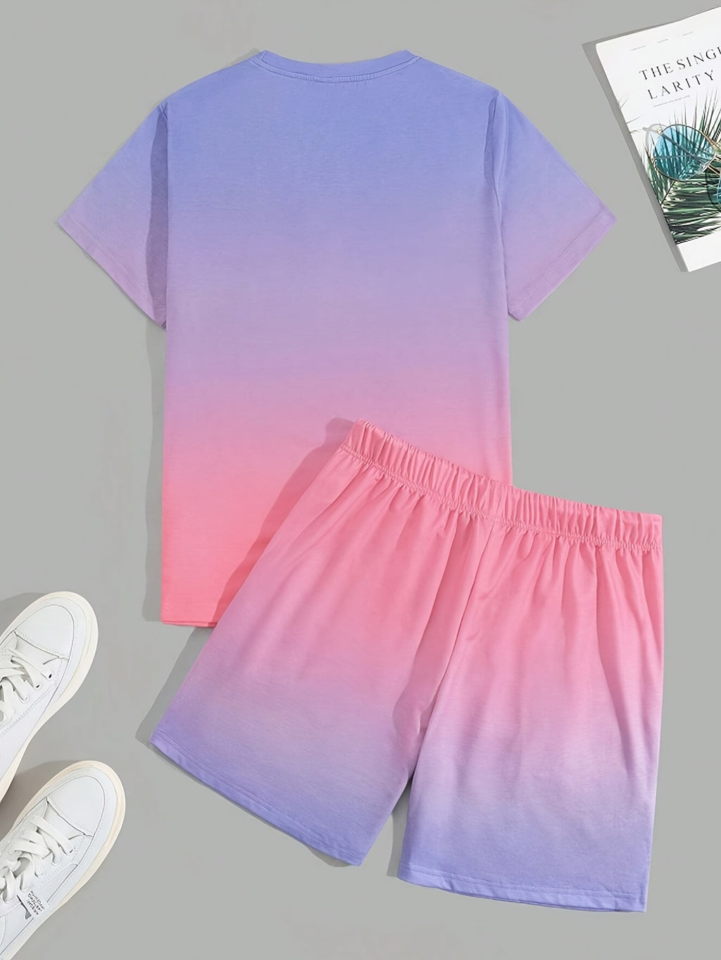 Men's Summer Vacation Round Neck Set 199