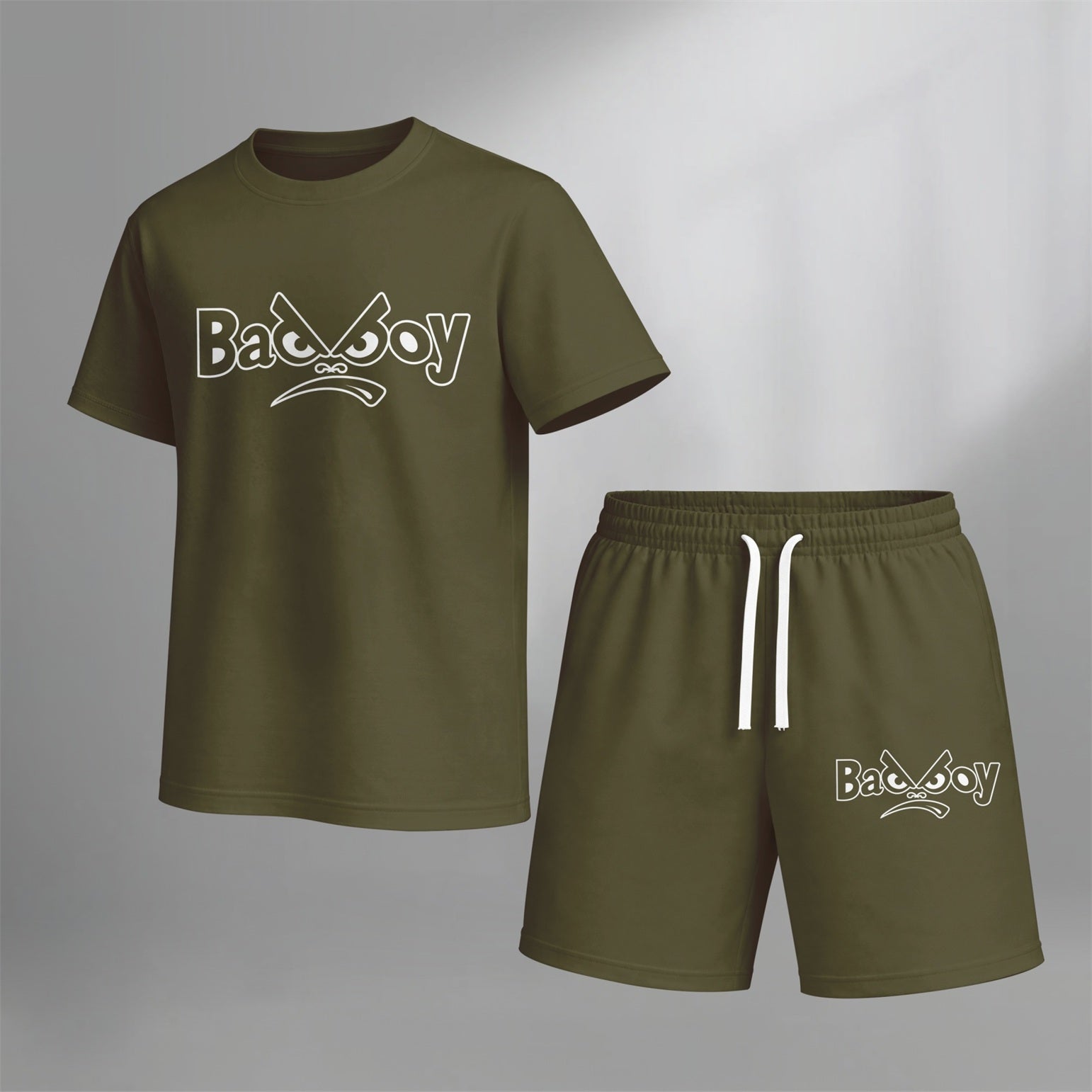 Men’s Summer 2 Piece Set, Short Sleeve T Shirt and Drawstring Shorts Matching Outfit, Lightweight Breathable Casual Set for Beach, Vacation, Gym, Travel, Running, and Daily Wear