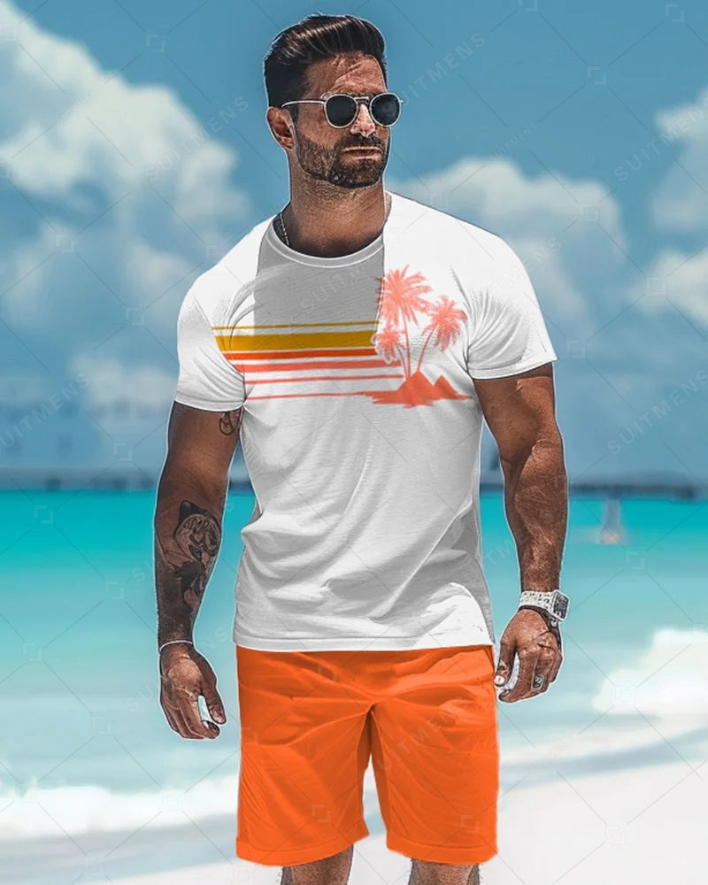 Men's Simple Casual Shorts Set 476