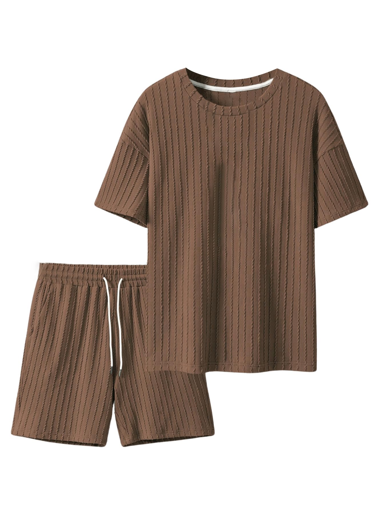 Men's casual gorgeous textured printed shorts set 559