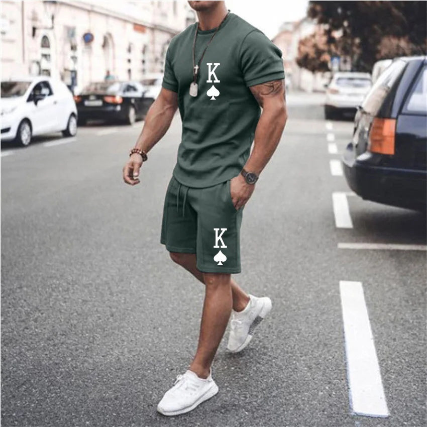 Suitmens Men's Crown Plain Shorts Set 122
