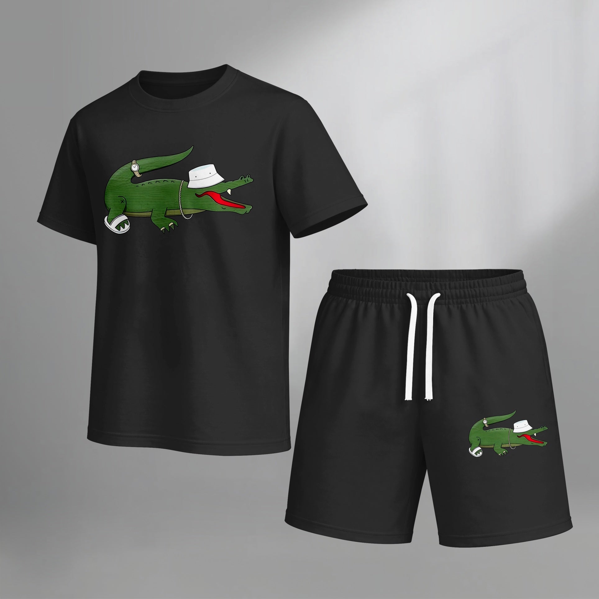 Men’s Casual Short Sleeve T Shirt and Shorts Set, Summer 2 Piece Outfit, Soft Breathable Matching Set with Drawstring Shorts for Beach, Outdoor Activities, Travel, Workout, and Everyday Style