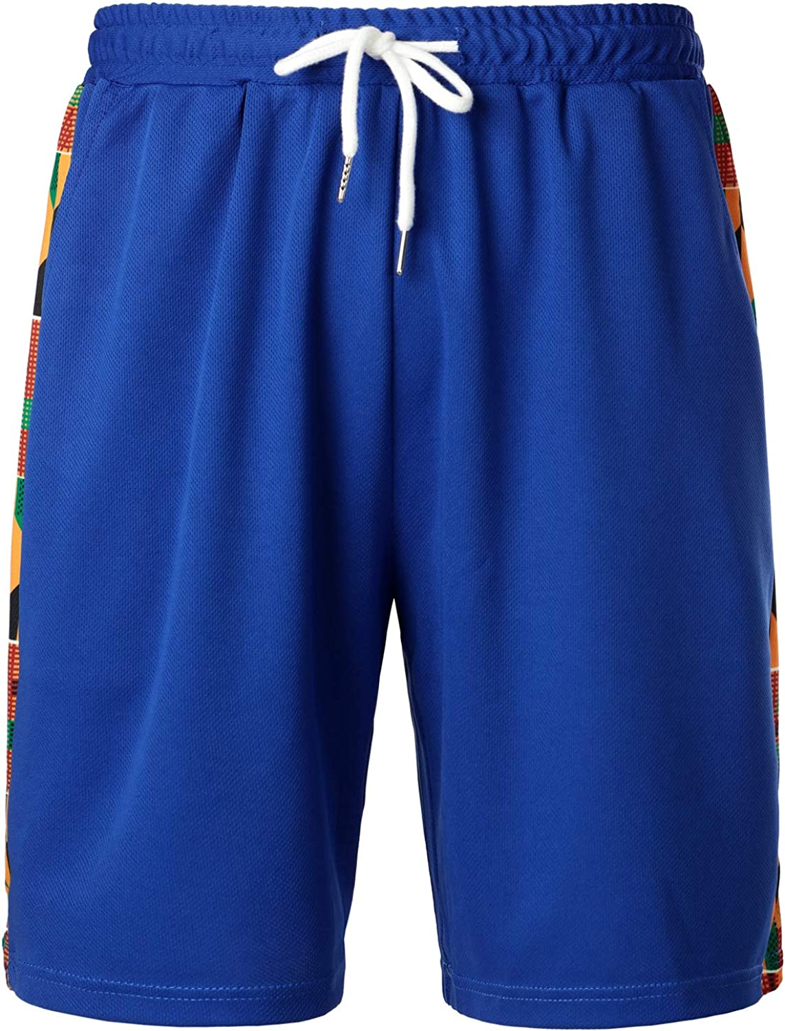 Men's Printed Colorblock T-Shirt and Shorts Set 027