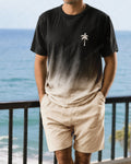 Men's Summer Vacation Round Neck Set 020