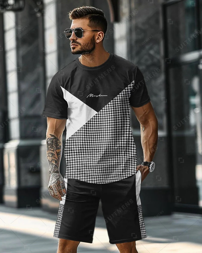 Men's Simple Casual Shorts Set 451
