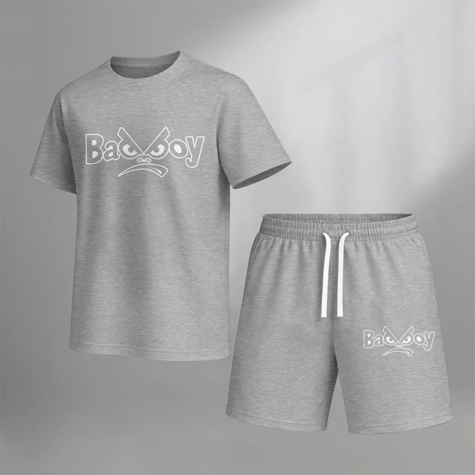 Men’s Summer 2 Piece Set, Short Sleeve T Shirt and Drawstring Shorts Matching Outfit, Lightweight Breathable Casual Set for Beach, Vacation, Gym, Travel, Running, and Daily Wear