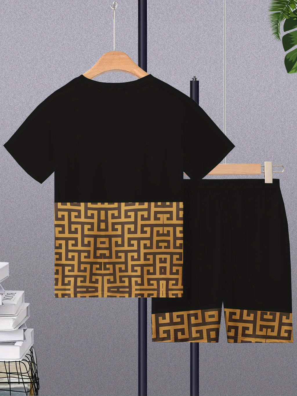 Men's Summer Gorgeous Printed Round Neck Set 986