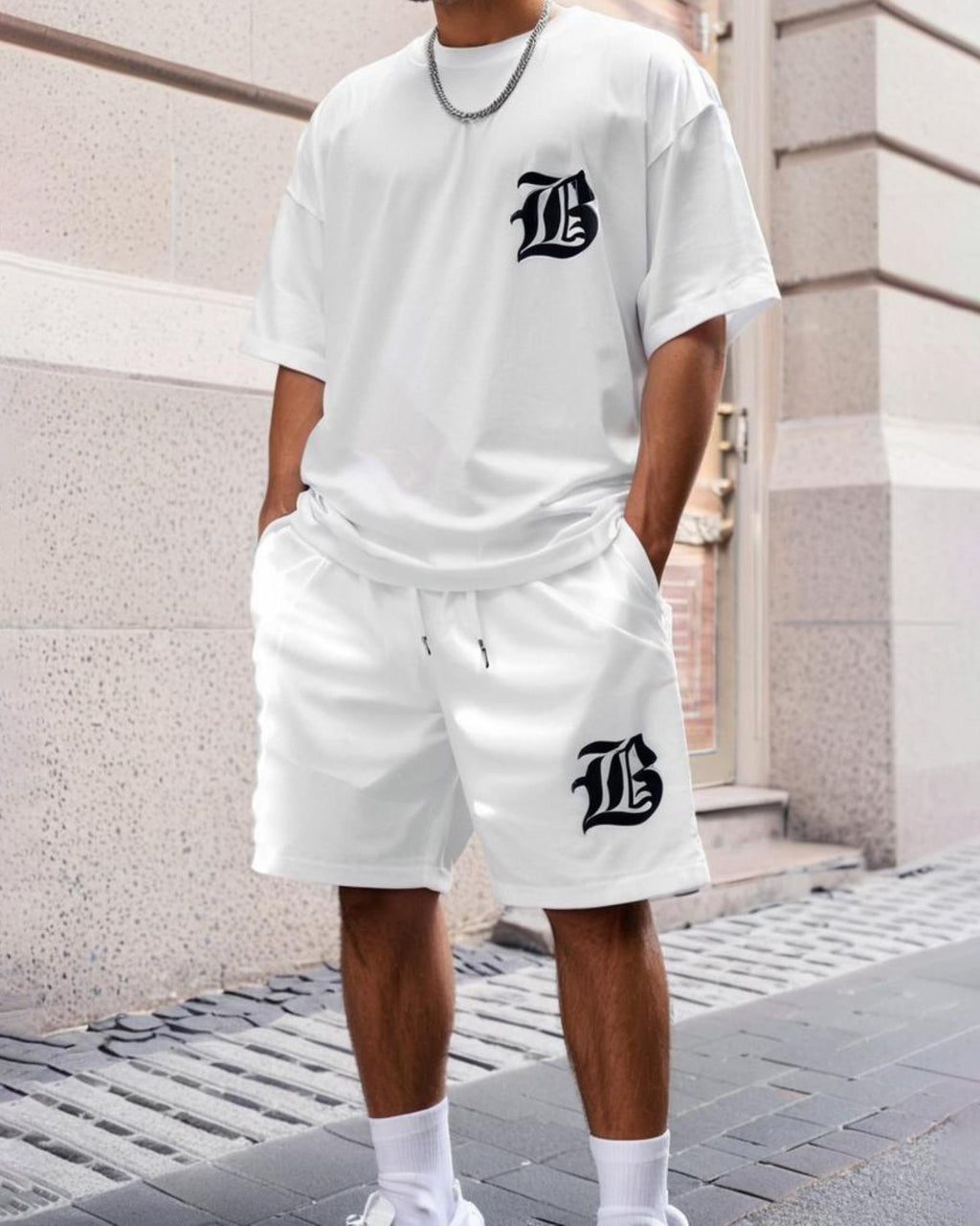 Men's Summer Vacation Round Neck Set 217