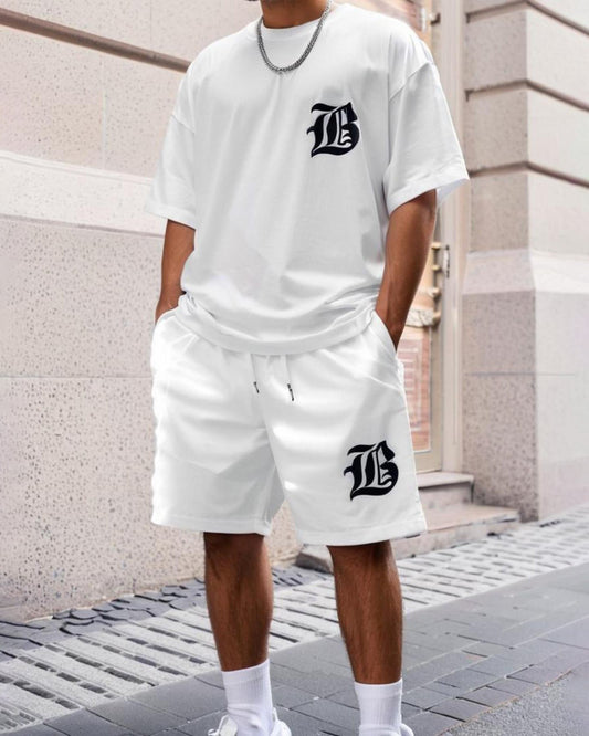 Men's Summer Vacation Round Neck Set 217