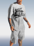 Suitmens Men's Fashion Print Shorts Set 110