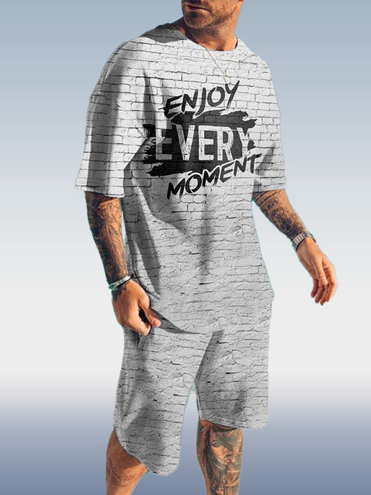 Suitmens Men's Fashion Print Shorts Set 110
