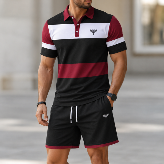 ⏰ Letzter Tag: 50% Rabatt! 🔥-Herren Sommer-Set mit Polo und Shorts