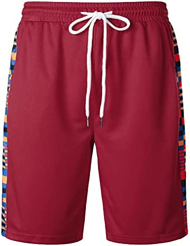Men's Printed Colorblock T-Shirt and Shorts Set 004