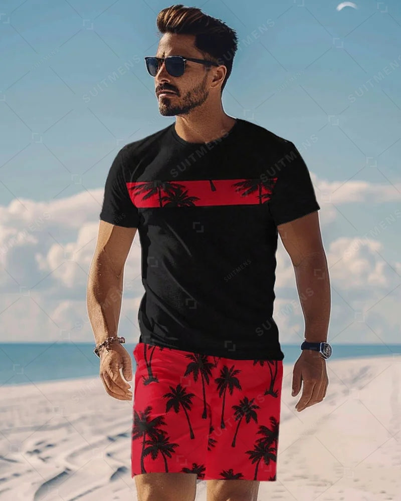 Men's Holiday Casual Shorts Set 453