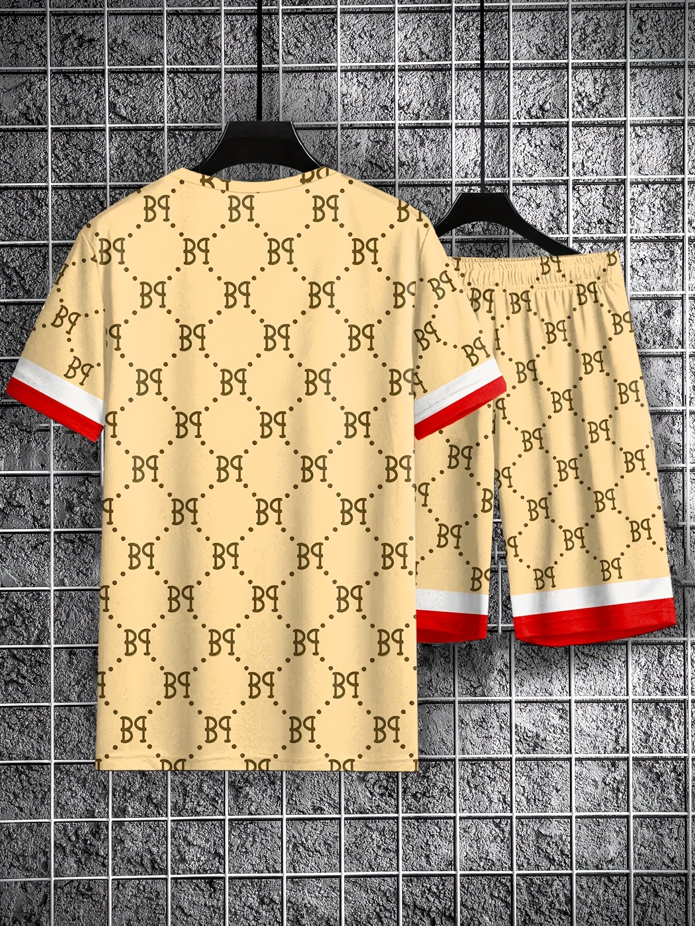 Men's Summer Vacation Round Neck Set 212