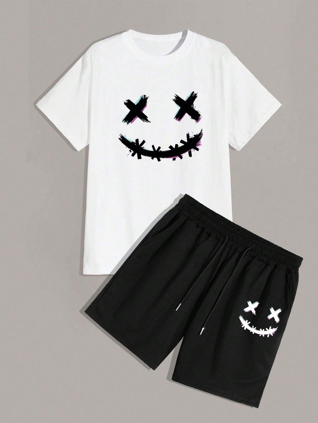 Men's Classic Casual Printed Shorts Set 501