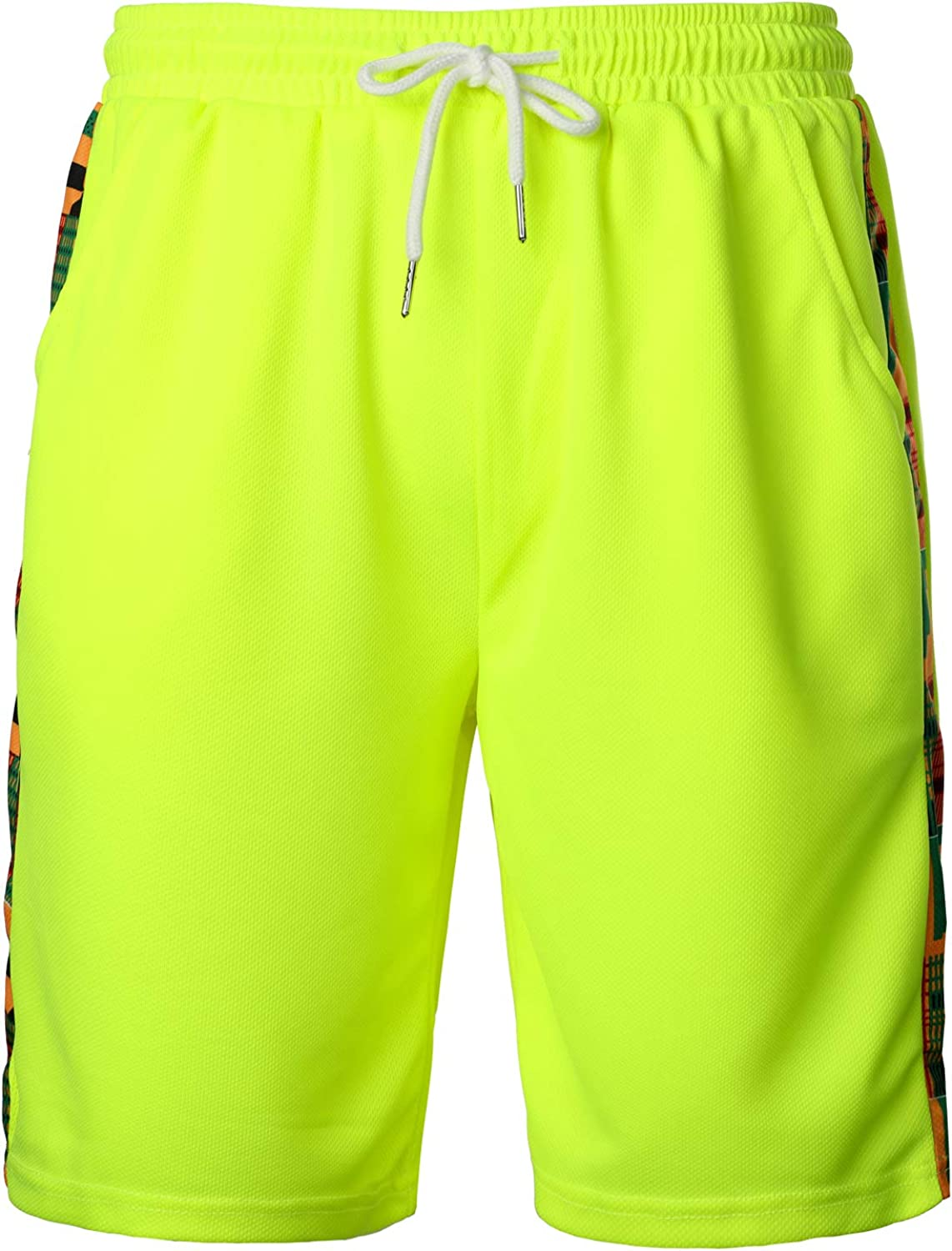 Men's Printed Colorblock T-Shirt and Shorts Set 021