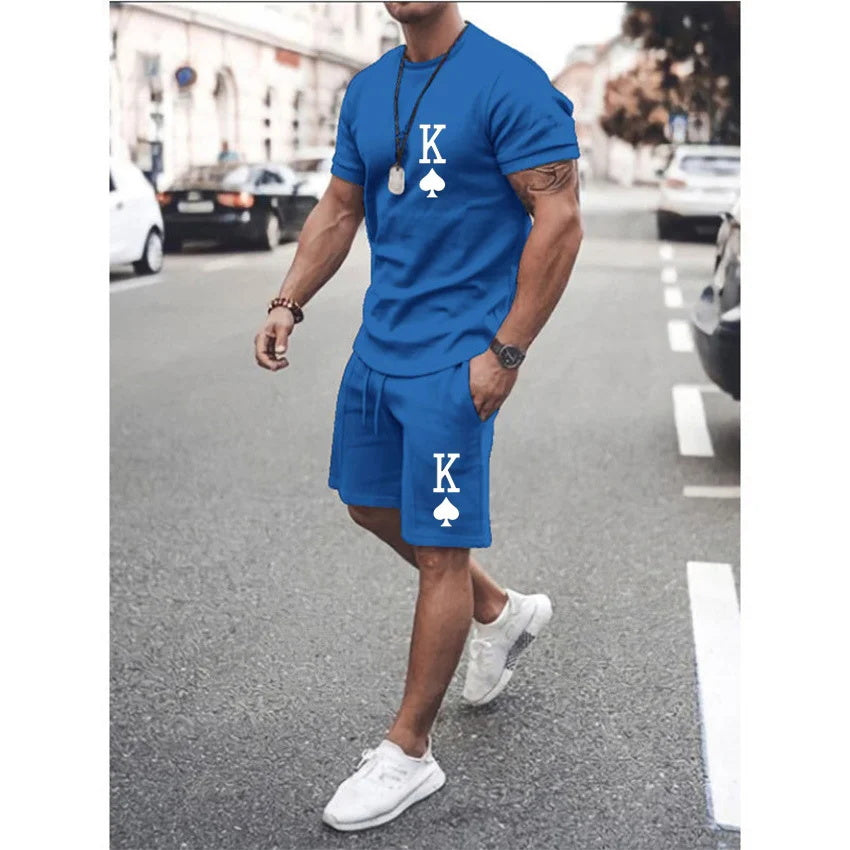 Suitmens Men's Crown Plain Shorts Set 122
