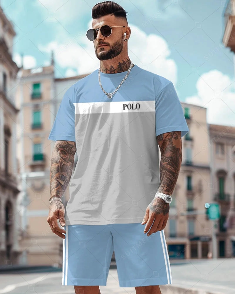 Men's Simple Casual Shorts Set 476