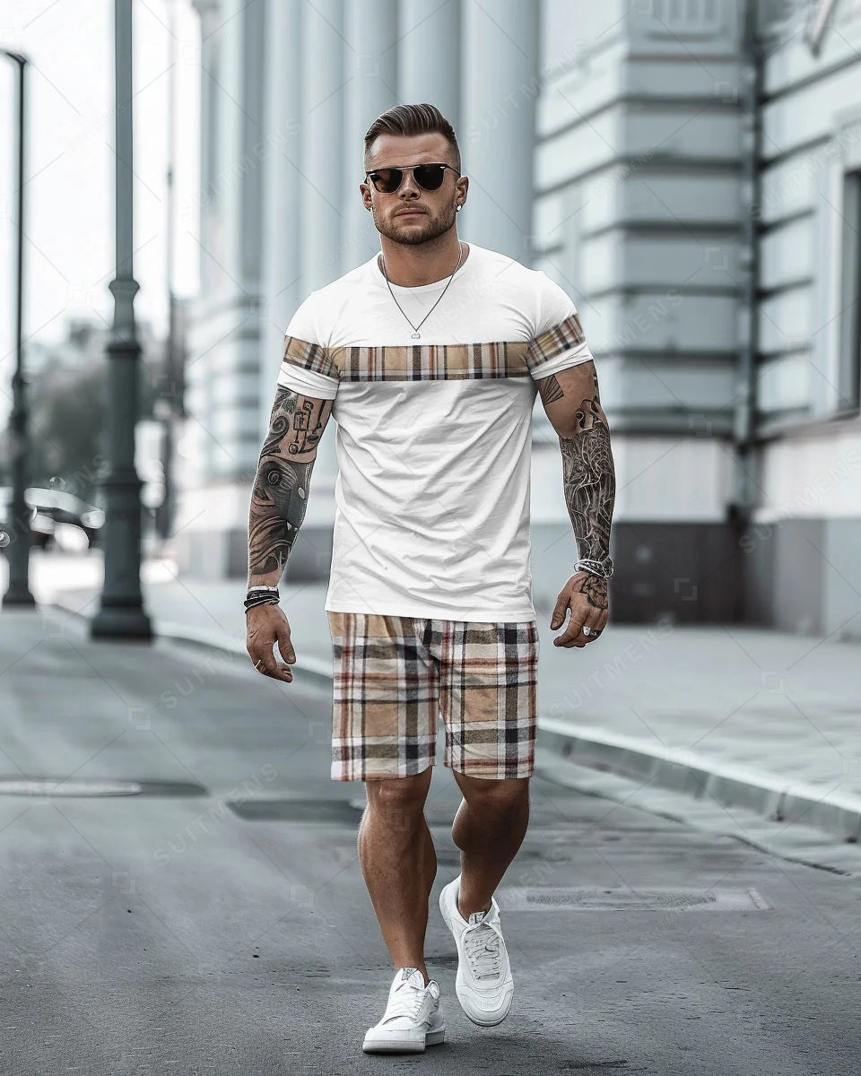 Men's Simple Casual Shorts Set 472