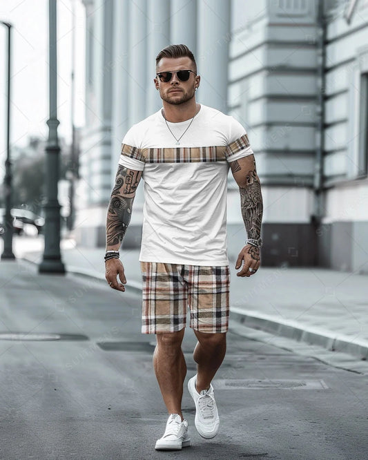 Men's Simple Casual Shorts Set 472