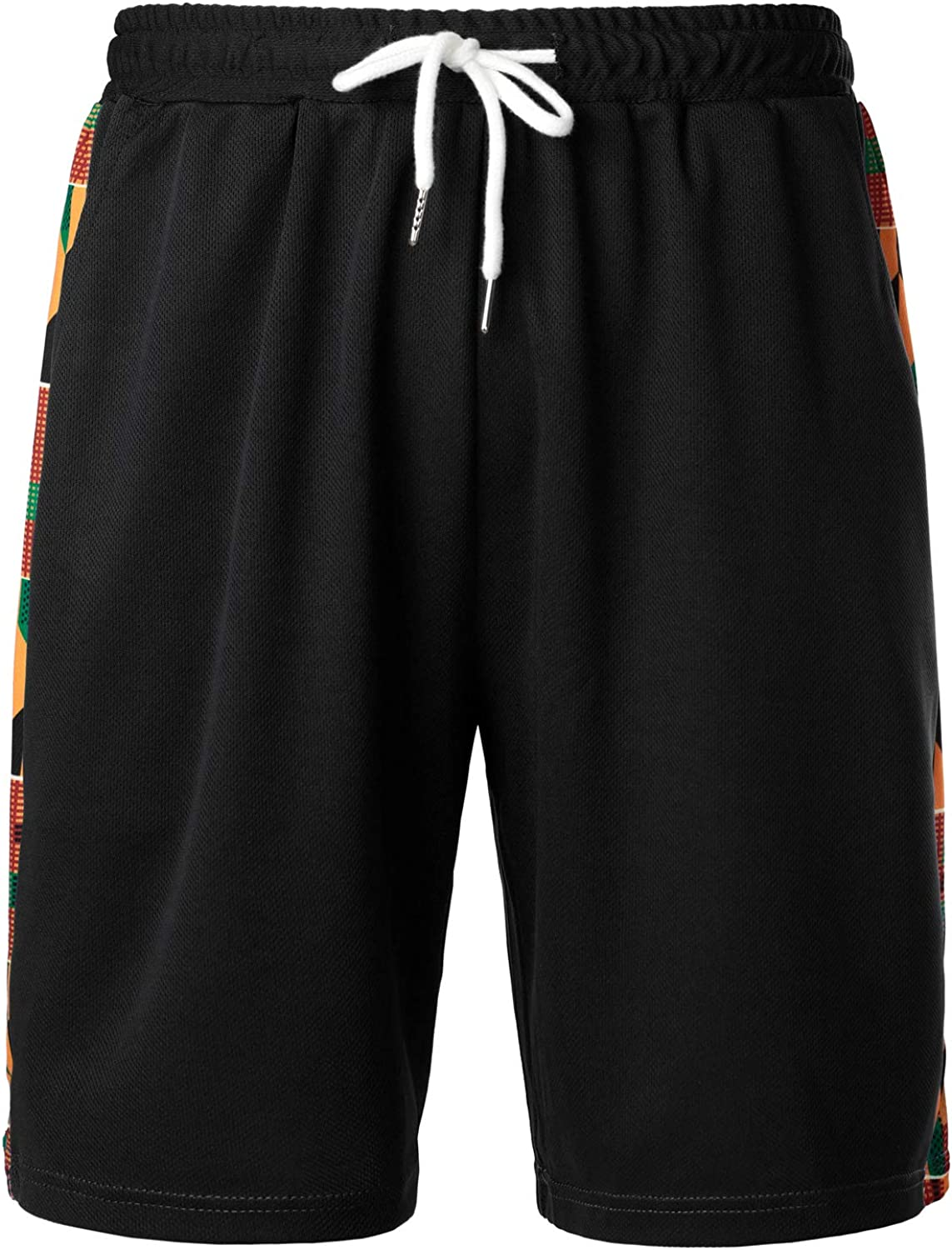 Men's Printed Colorblock T-Shirt and Shorts Set 017