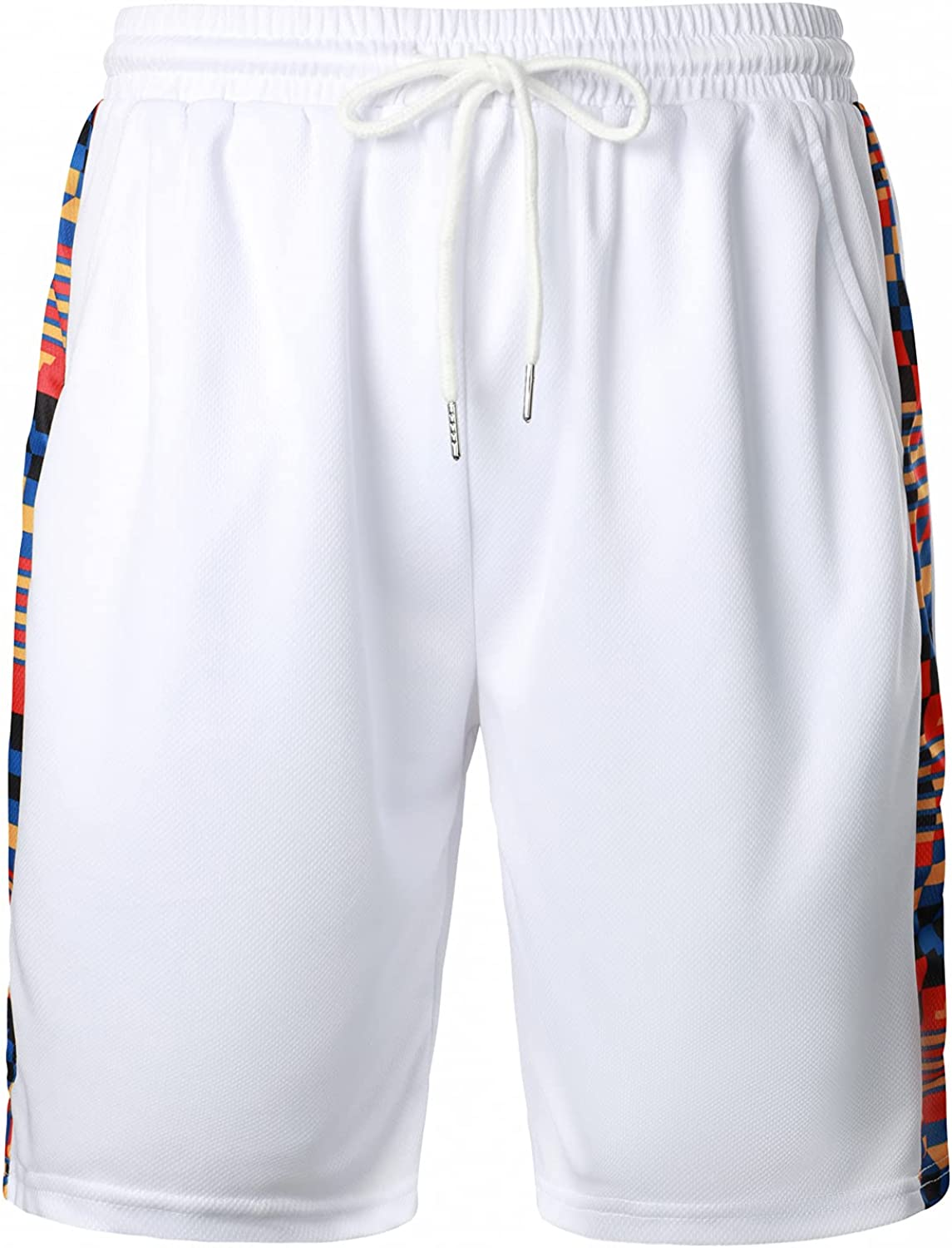 Men's Printed Colorblock T-Shirt and Shorts Set 014