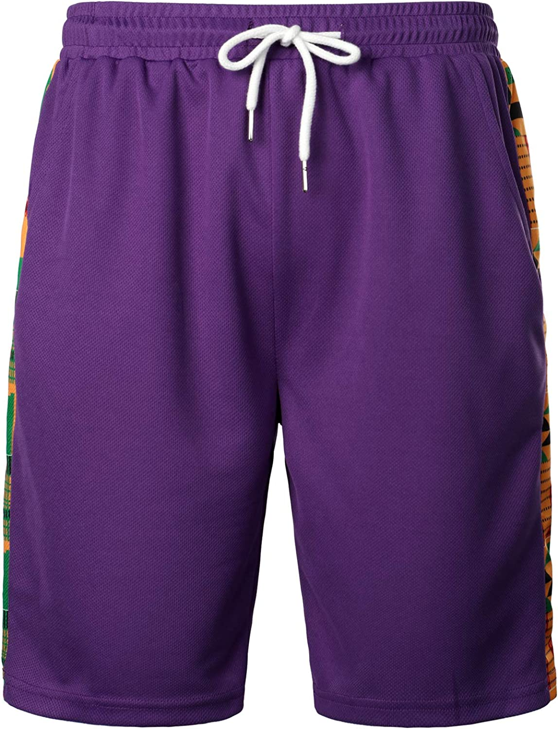 Men's Printed Colorblock T-Shirt and Shorts Set 024
