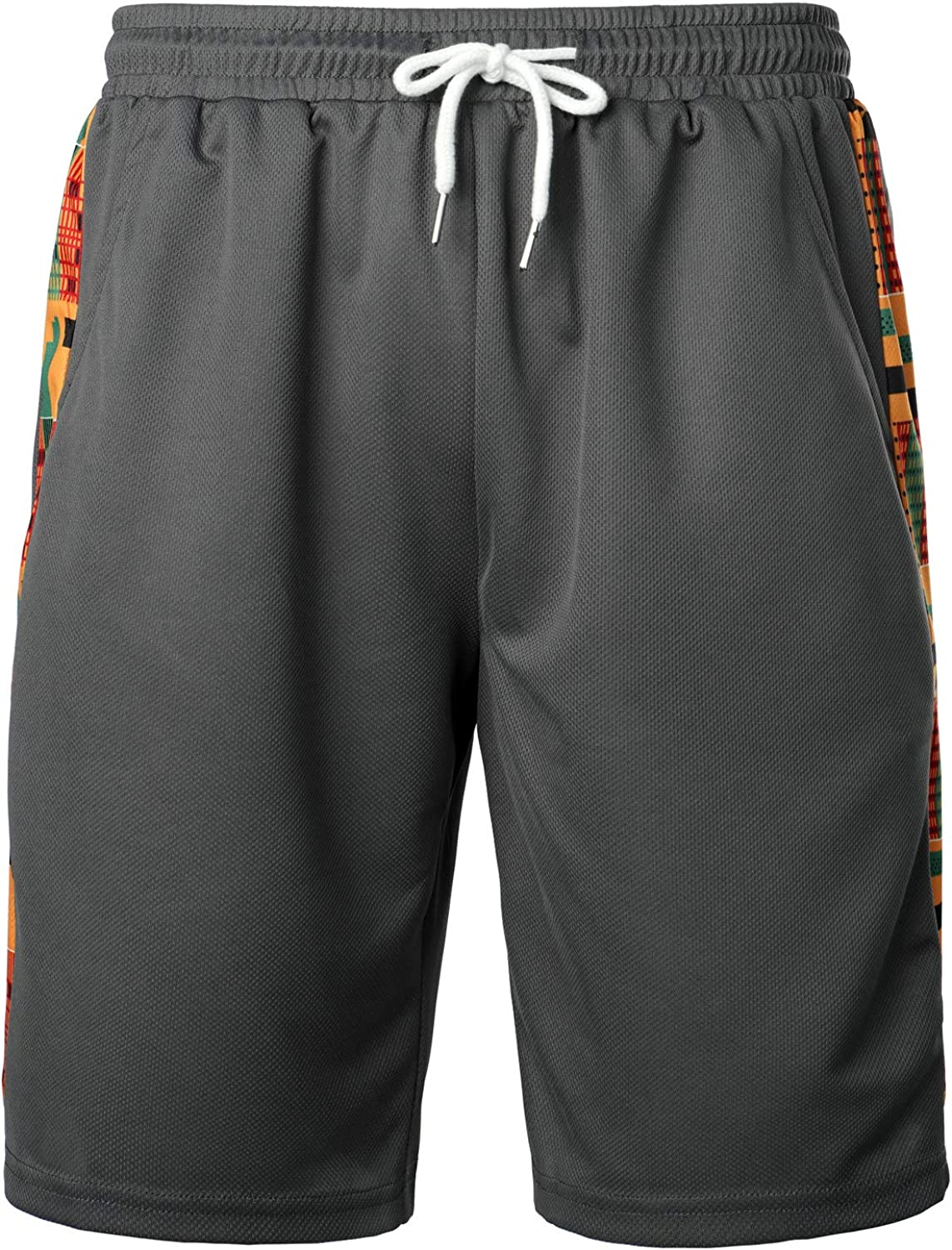 Men's Printed Colorblock T-Shirt and Shorts Set 020
